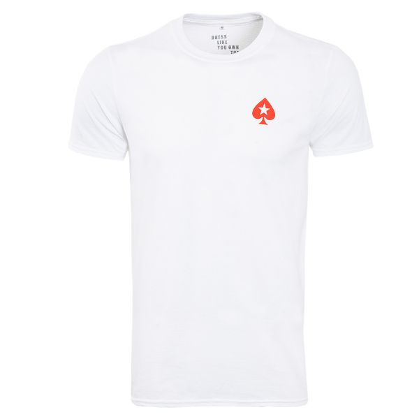 Picture of POKERSTARS SPADE WHITE T-SHIRT