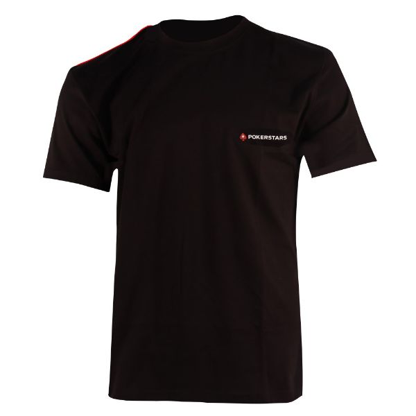 Picture of POKERSTARS RED THREAD BLACK T-SHIRT